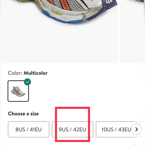 Balenciaga Runner Multicolor size 42 - Picture 2 of 13